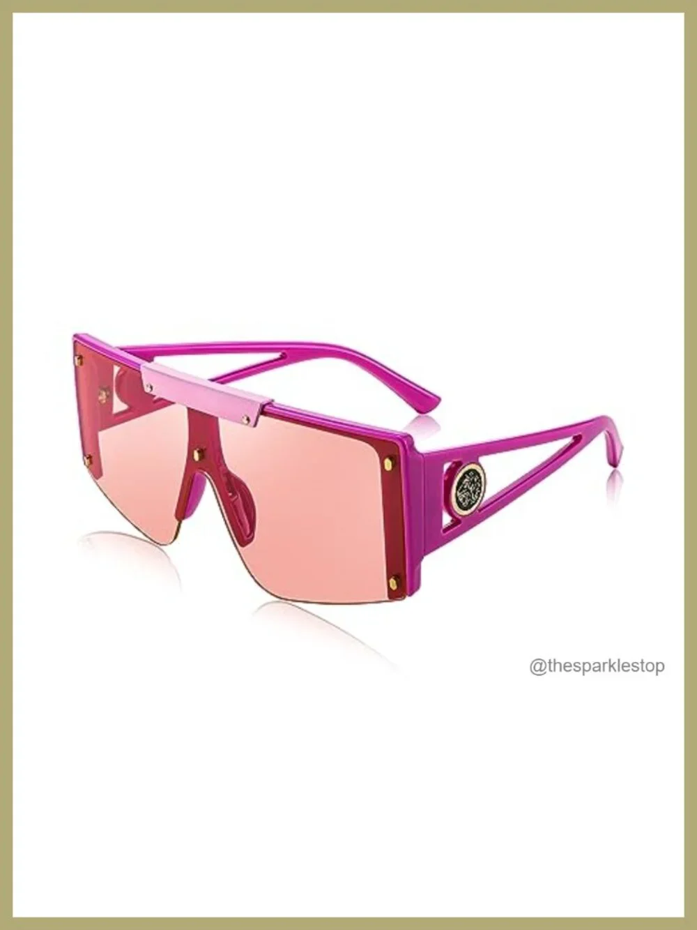 Oversized Square Sunglasses UV400 Protection